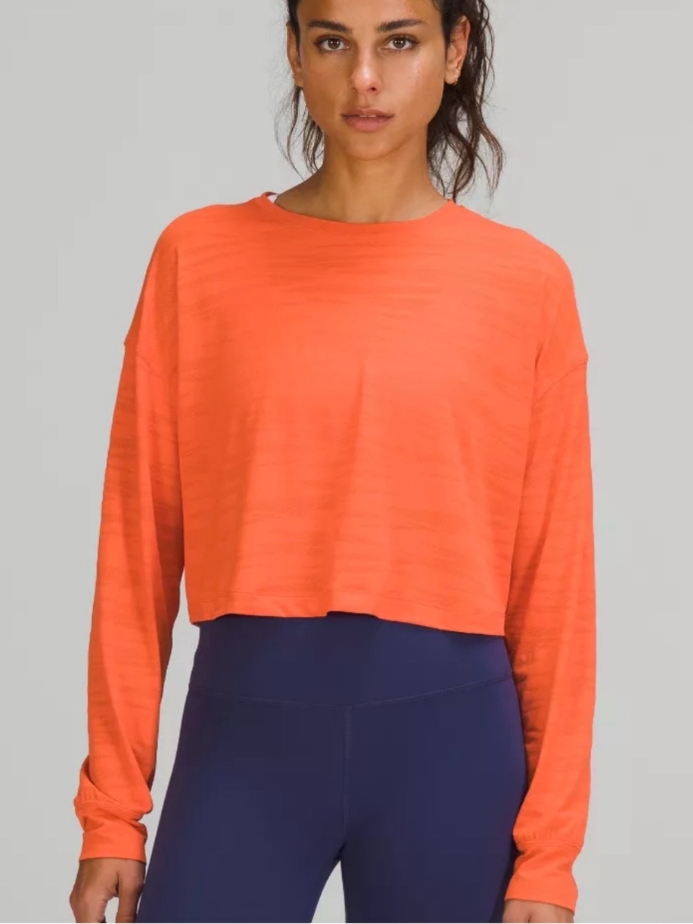 Lulu Lemon Zebra Orange Long Sleeve Top